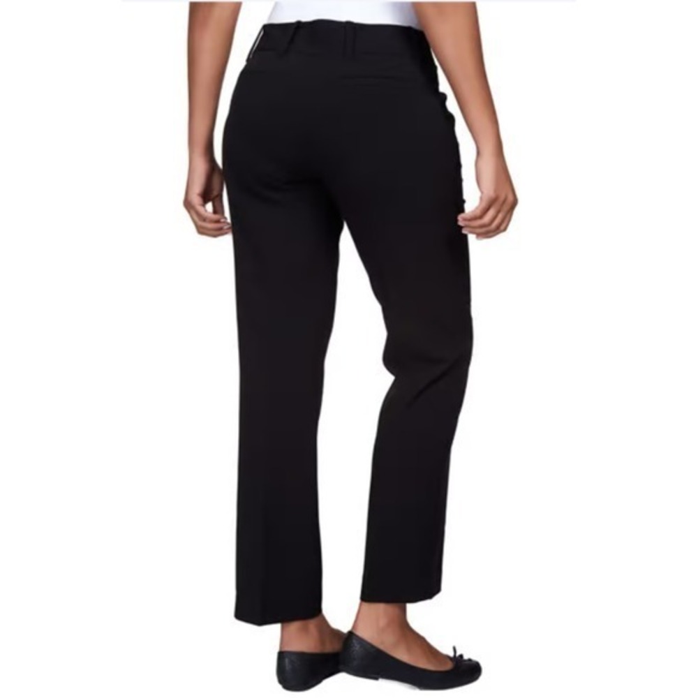 Emaline Women 16P Blk Slim Fit Dress Pants Preppy Classic Work Minimalist Office - Picture 2 of 10